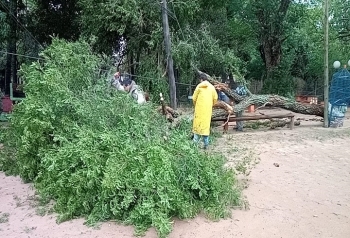 SE INTERVINO EN ESPACIOS AFECTADOS POR EL TEMPORAL