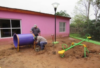 INSTALAN ESPACIO DE JUEGOS EN CENTRO DE PRIMERA INFANCIA